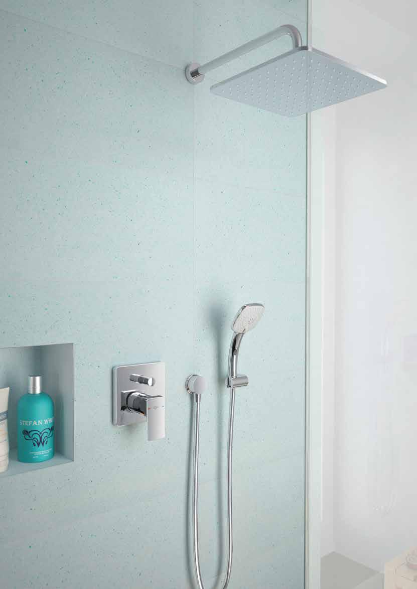 So your shower can follow the geometry and the purity of your overall bathroom design. Create your ideal shower with our wide choice of complementary shower elements.