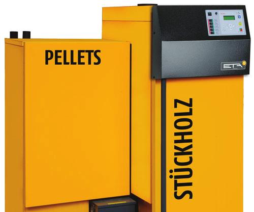 ETA LOG BIOMASS BOILER RANGE ETA SH-P with TWIN, the Flexible Boiler heating with Logs & Pellets The beauty of the SH Twin is that it burns both logs and wood pellets in one appliance.