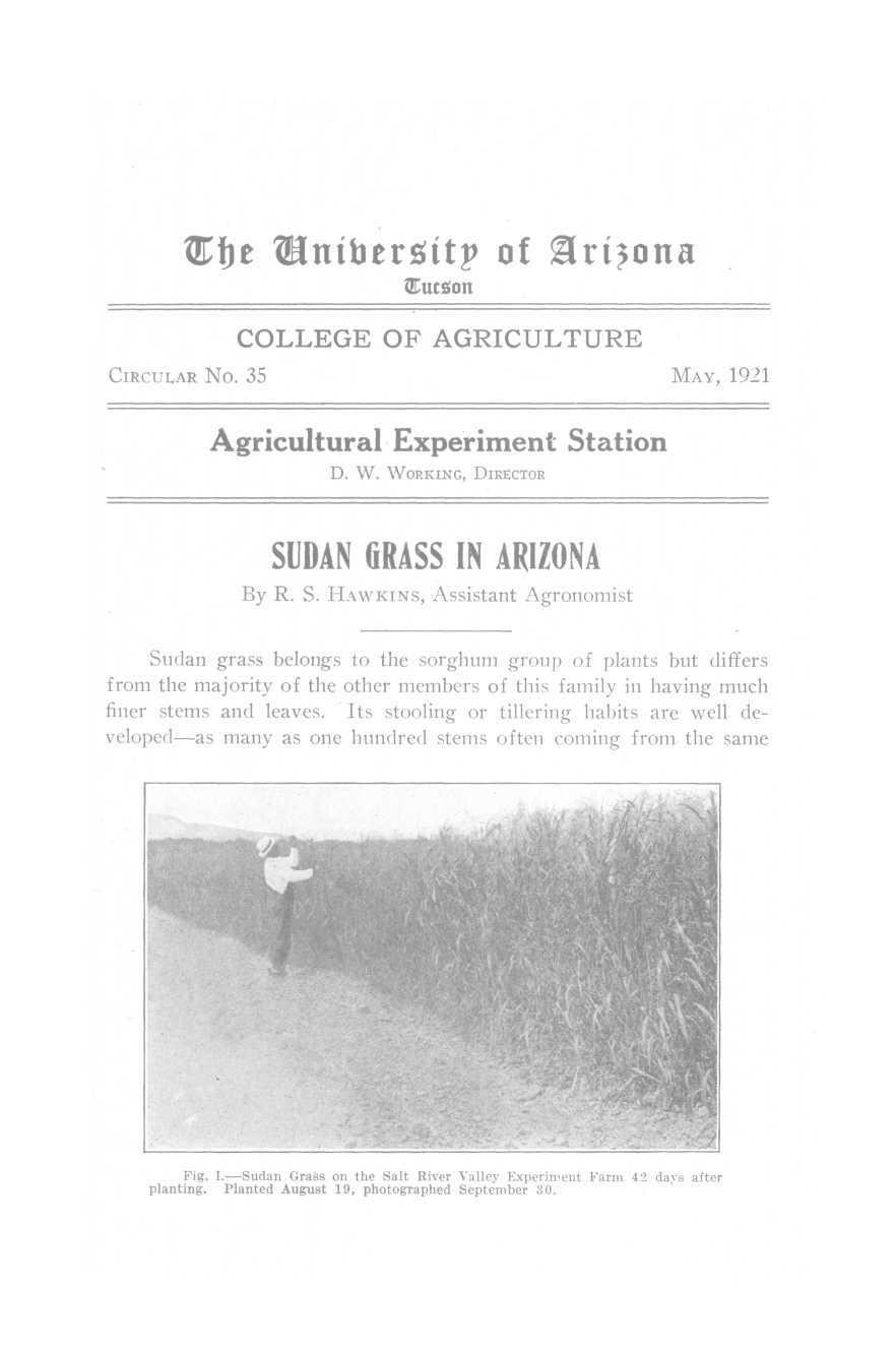 Untbersrttp of &tt?ona COLLEGE OF AGRICULTURE CIRCULAR NO. 35 MAY, 1921 Agricultural Experiment St