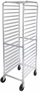 Made for the most demanding restaurant kitchens, aluminum sheet pan racks from Winco accommodates standard full-size 18" x 26" sheet/ bun pans, or twice the capacity for half-size 18" x 13" pans.