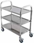 aluminum tube frame 5" Dia x 1-1/4" W, full swivel casters Capacity: 6 or more (stacked) bus or lug boxes ITEM DESCIPTION SIZE UOM CASE ABBC-6 6 Tiers 18-5/8" x 26" x