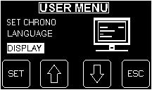 Chrono The chrono allows to program 4 time spans within a day to use every day of the week.