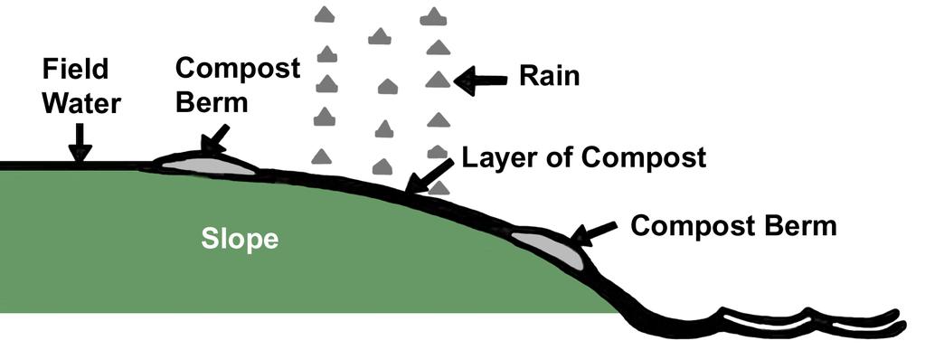 The primary purpose of the compost blanket is to protect the soil surface until vegetation is established.