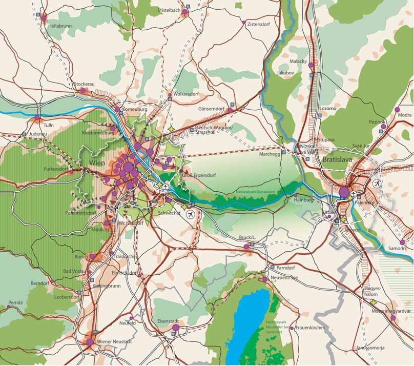 Spatial Development Scheme for the Region Design: MA 18, ÖIR, NÖ/RU2 Prepared by: ÖIR, MA 18 Cities * Important urban centers Vienna, supra-regional centers Lower Austria/Burgenland * Urban centers