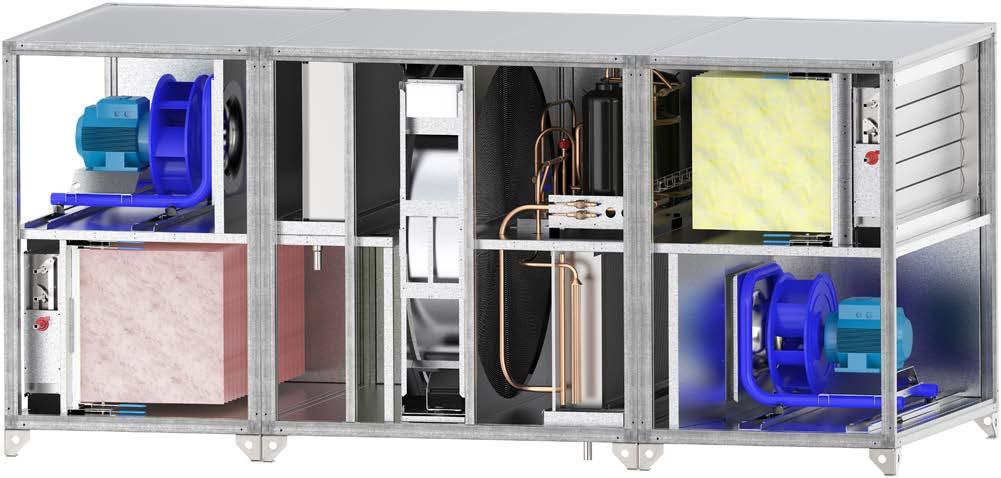 4 Quick Guide to Danvent DV 1 2 4 5 6 7 3 The unit casing 1 The unit casing consists of a strong frame construction with sound and heat insulated panels.