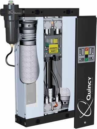 QMOD Heatless Desiccant Air Dryers Features Compact footprint saves floor space, fits anywhere Point of use, lab or compressor room Can be installed in either a vertical or horizontal position NPT