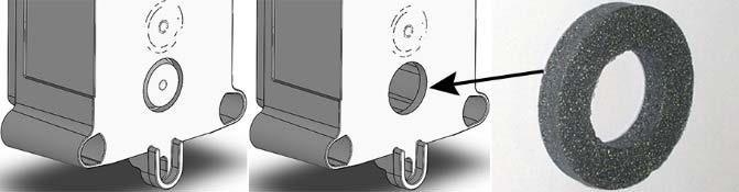 If you are installing cable through the rear of the enclosure, remove the knockout then fit a foam gasket over its aperture to provide a seal against ingress CAUTION: TO PREVENT DAMAGE TO THE FASCIA