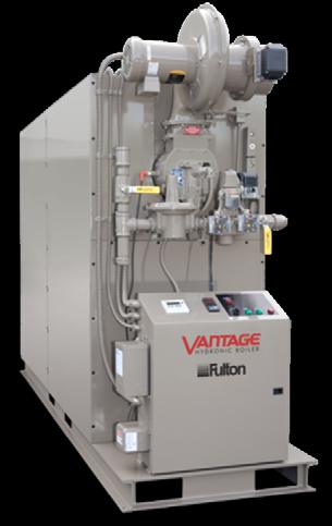 High Efficiency Boilers: An Example Vantage Hydronic Boiler by Fulton Linkageless Modulation Efficiencies up to 99% Fully