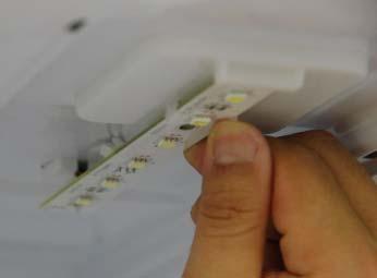 - Remove the screw on the LED lamp.