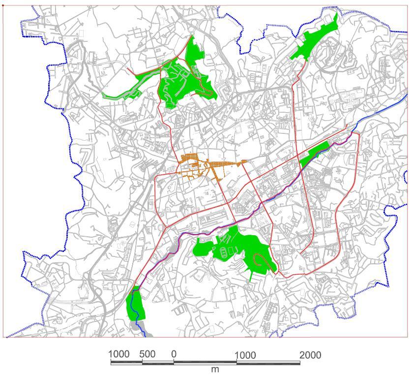 Figure 2: Proposed Urban Green Corridors Network for Braga Figure 3: Spatial Coverage of Urban Green Corridors Network for the city of Braga 4 Conclusion There are several authors