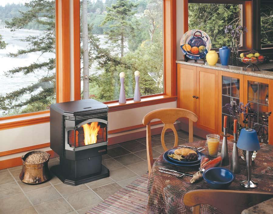 Pioneer Compact Pellet Stove 3 Shown with optional pewter plated door and grill The Pioneer pellet stove is one of the most beautiful Lopi stoves ever made.