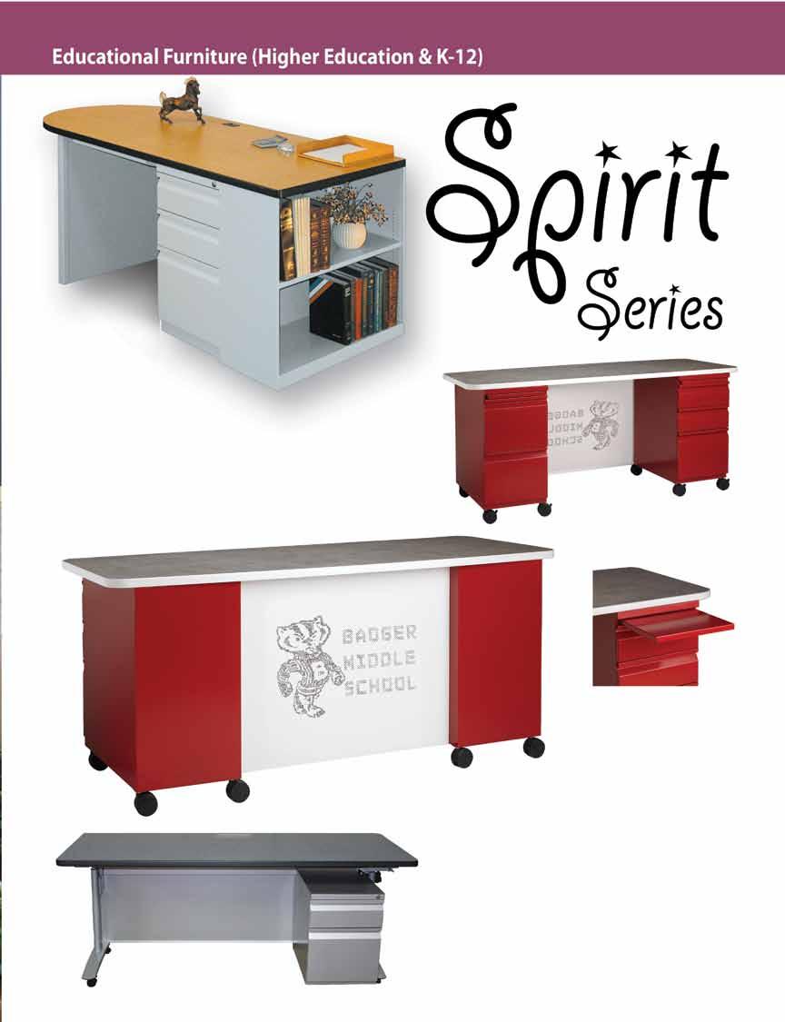 Designed by teachers for teachers, the Spirit Desk is the answer to maximizing storage, conferencing and versatility. The Spirit Desk is available with or without a bookcase.