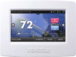 Get To Know Your Thermostat Home Screen Connectivity Symbol Table Not connected to Wi-Fi Connected to local access