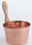 Copper bucket, 1 gallon 4. Wooden ladle, long 5.