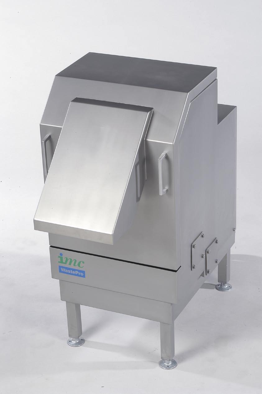 Page 3 WastePro - Improve Hygiene & Reduce Costs The IMC WastePro dewaterer offers excellent levels of durability, reliability and performance for kitchens serving up to 1450 meals per sitting.