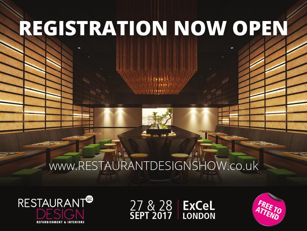 trends in restaurant interior design and showcasing the most cutting edge products on the market.