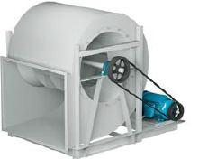 Motor up to 150 KW Material Of Construction : Mild Steel, Stainless Steel PLUG FAN Backward-inclined centrifugal wheels are