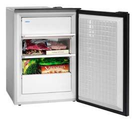 Cruise 90 Freezer CR 90 F has the same outside dimensions as CR 130. The extra thick insulation results in a capacity of 90 litres. It has three shelves and four separate lids.