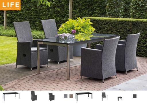 celino Comfortable chairs for great outdoor dining Celino rvs table Focus adjustable Focus dining Colours Celino table Fabri dining Fabri hocker Combiblack 180x90x2cm Black granite polished