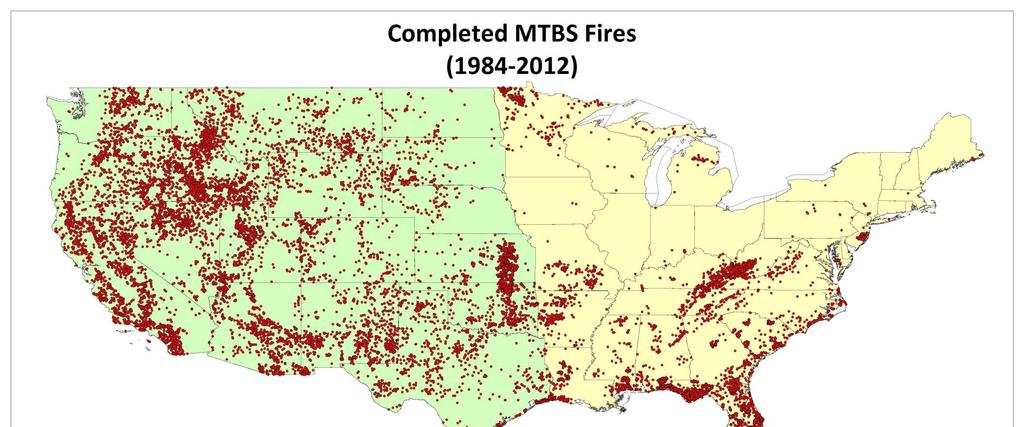 MTBS Fire Mapping Production Status 17,936 fires completed 133