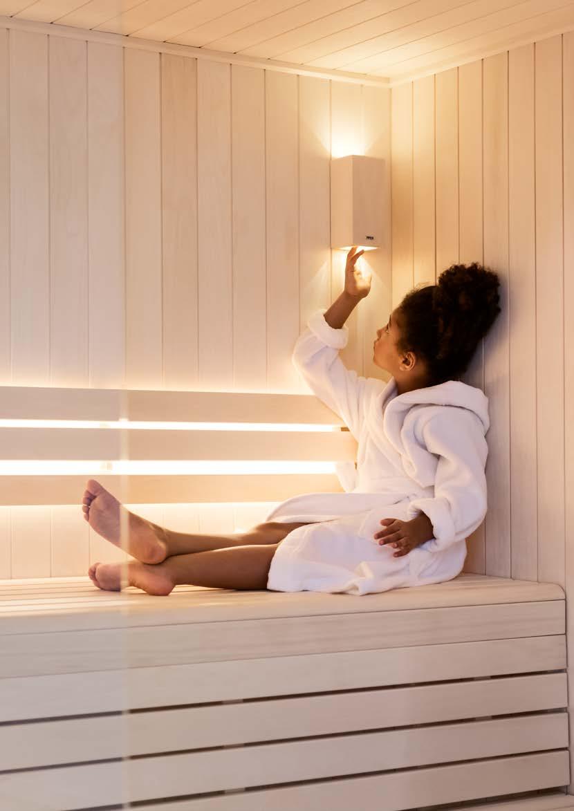 Our extensive range includes small saunas for your bathroom up to exclusive saunas for larger