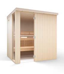 Aspen SQUARE WITH GLAZED SECTION, FRONT & SIDE Spruce Traditional materials, ultramodern technology Sauna manufacturer Tylö has over 70 years of experience of sauna production.