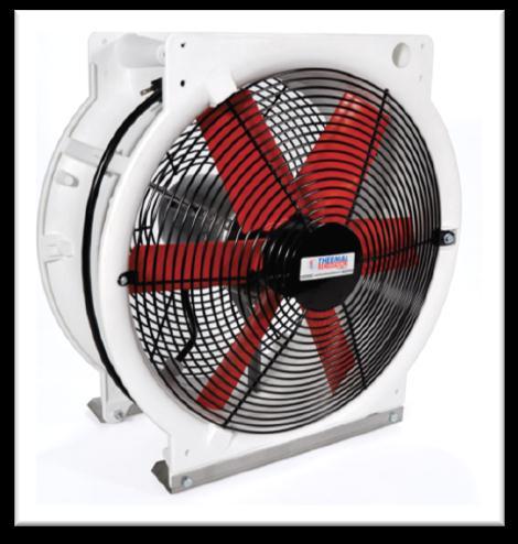 The application of the heat is achieved with high temperature fans.