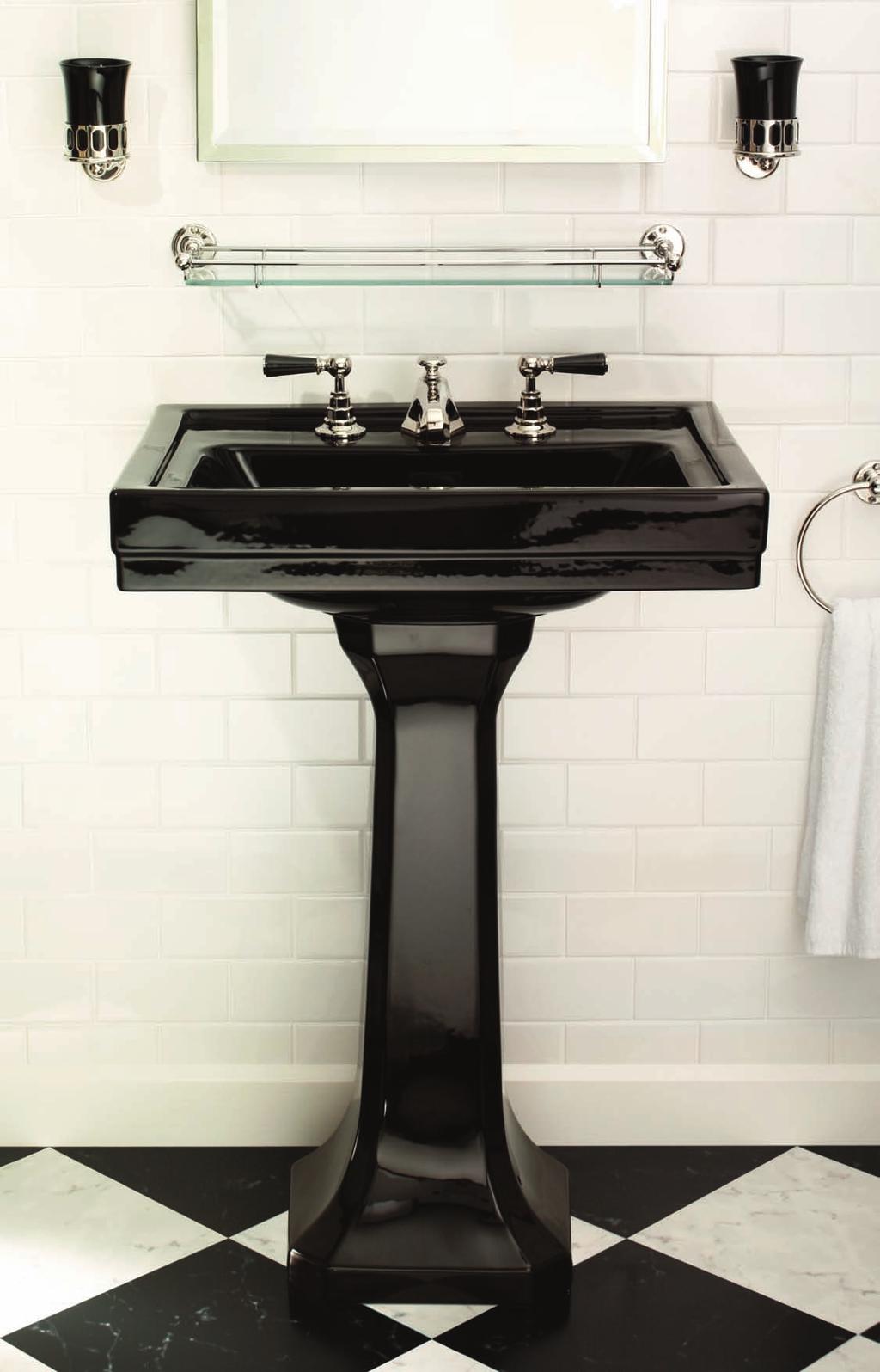 Black with BL 1228 Mackintosh Black Lever Three Hole Basin Mixer with