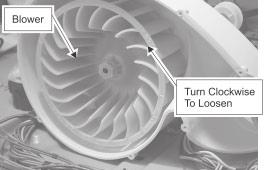 Install the screw for the blower cover tab to the base frame last. Blower 2. Remove Blower Cover. te: Models prior series 23, follow steps 3-5.
