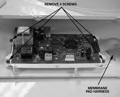 microprocessor board 2 Remove the four screws securing the console to the rear cover plate Figure 5-1 3 Lay a drop cloth