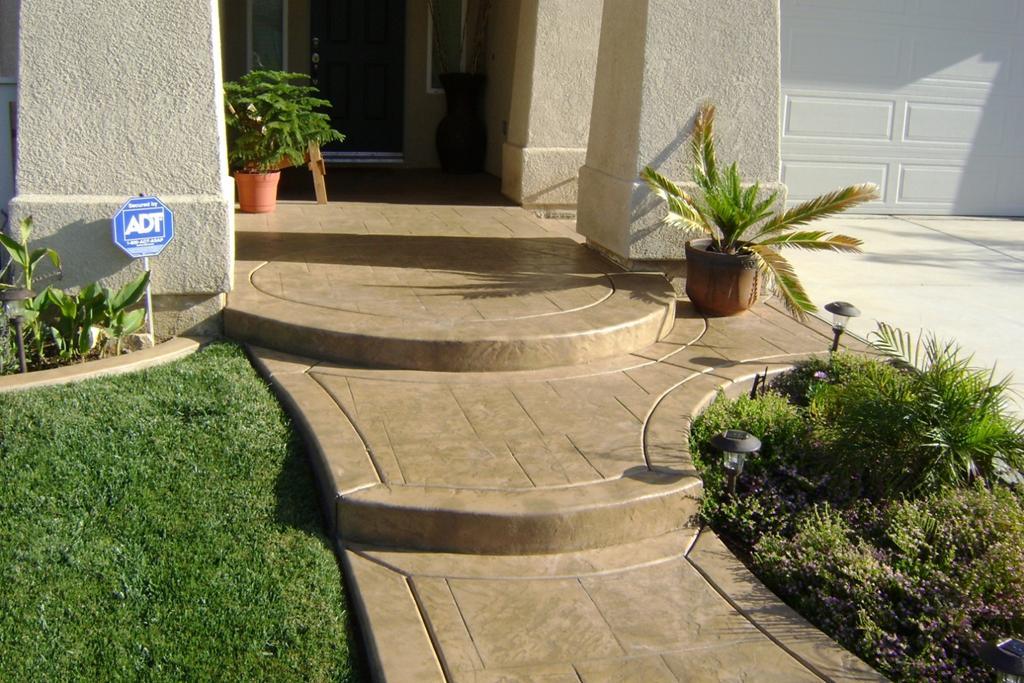 The photograph above is custom concrete path/steps that