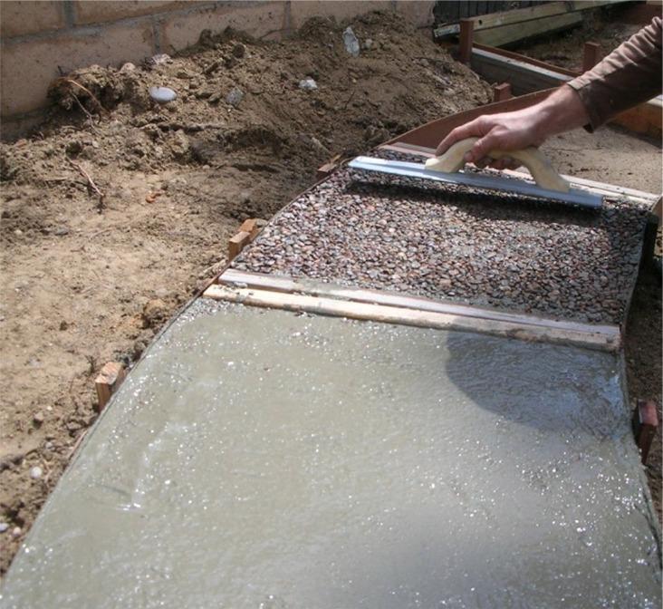 Hand seeded concrete Generally more expensive than other concrete treatments. Hand seeded concrete uses an aggregate that is cast over the surface of concrete.