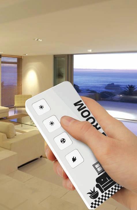 The solution offers control of lights, fans, curtains, projectors, projector screens or practically any other electrical device within a property, even ones with high load requirements.
