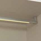 with an optional illuminated hanging rail.