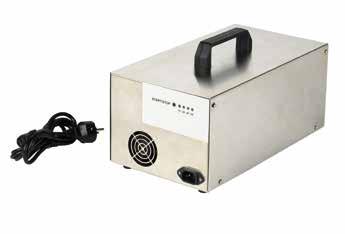 500 mg/h Scope of delivery: Ozone generator, 12-volt cigarette lighter plug, adapter plug, blow-off tube Ozone generator Ref. No.