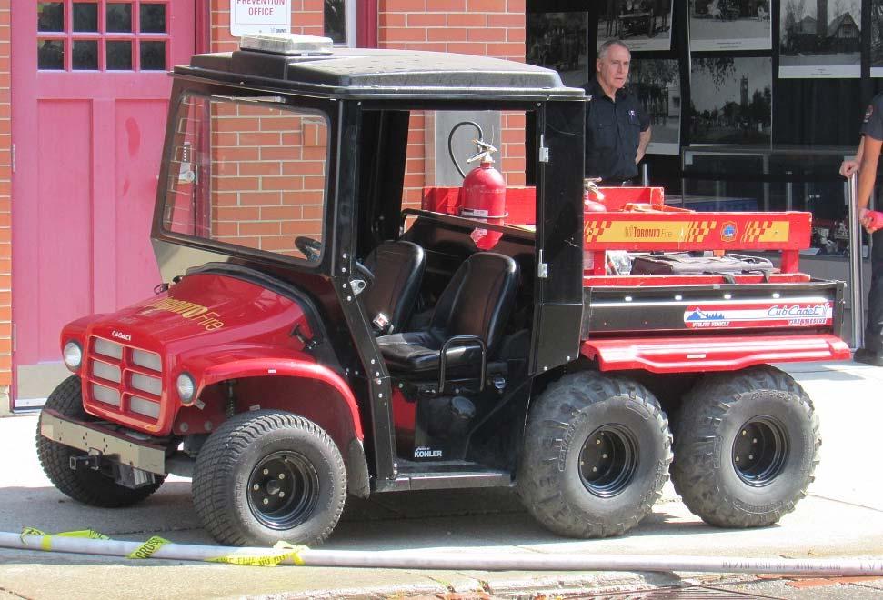 Another vehicle used for tight fits or well-attended events by the TFS, this is a Cub Cadet 6x6 two-seater on duty at the CNE,