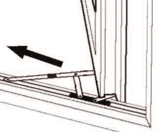 along the track by pulling the window edge Visage casement windows are fitted with a key activated push button locking handle.