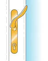 when the door is closed it can only be opened from the outside with a key which releases the latch.