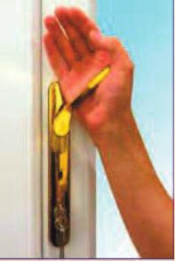 Always lift the handle on doors to fully engage the locking system. This compresses the door in its frame and provides an efficient, Entry guard (optional extra) all-around weathertight seal.