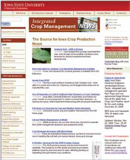 Integrated Crop NEWS www.extension.iastate.edu/cropnews Your source for current, relevant and accurate crop disease and production information. FIND IT HERE FIRST.