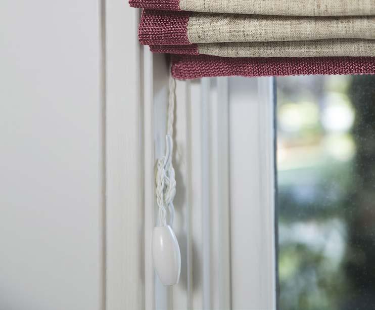 Replace window blinds, corded shades and draperies manufactured before 2001 with today s safer products, which include safety features such as loop control, cordless operation and wand pull.