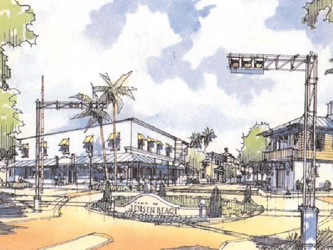 district, it is planned to develop as a traditional main street that serves both the north county and Hutchinson Island, and is a regional destination, with retail on the ground