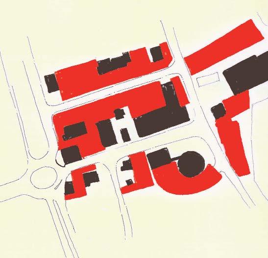 Figure 1: Downtown District Figure Ground PARKING ERODING THE FABRIC The image on the left is a "figure ground" of districts I and II along Jensen Beach Boulevard and Ricou Terrace.