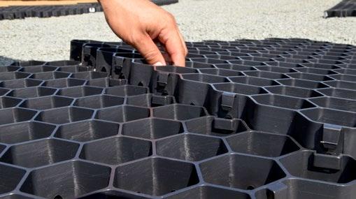 paver mat 3 Add soil or gravel infill Fill the cells with