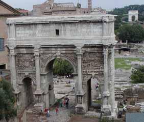 Triumphal Arch of Septimius Severus 203 CE (AD) It is build