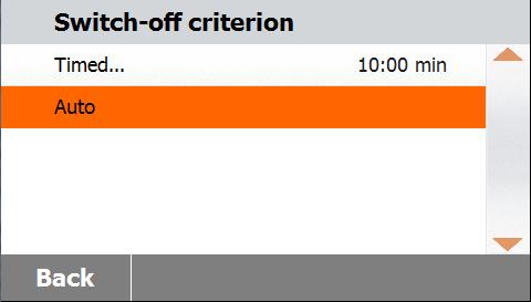 EN-35 7.5 Selecting the switch-off criterion This menu offers you different switch-off criterion. Switch-off criterion defines when the instrument should end the drying.