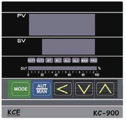 1.9 Panel Appearance CEMA CM21 CEMA CM22 CEMA CM23 CEMA CM25 CEMA CM21 CM22 CM23 CM25 CM24 CM24 1.9.1 LED Display P V:Process Value, 4 LED display (Red color) S V:Set Value, 4 LED display (Green color) 1.