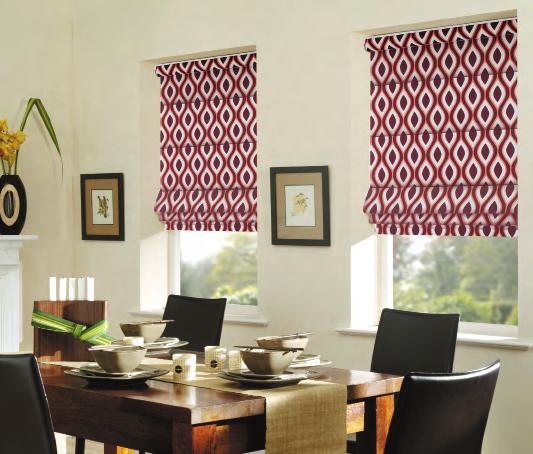 Style Roman blinds can create any type of mood or look that