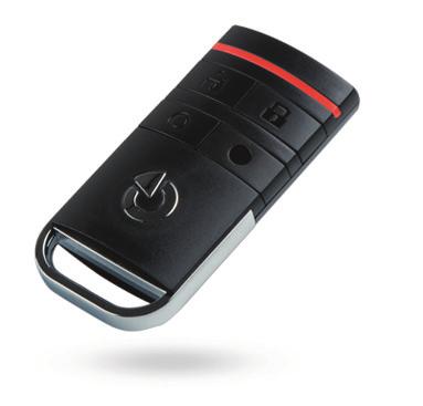The keyfobs can provide either bi-directional communication, confirming the execution of a command with a coloured indicator light, or one-way without any confirmation.