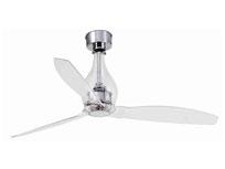 Available in clear and smoke tint, this fan is perfect in a lofty studio or even in a fancy restaurant.